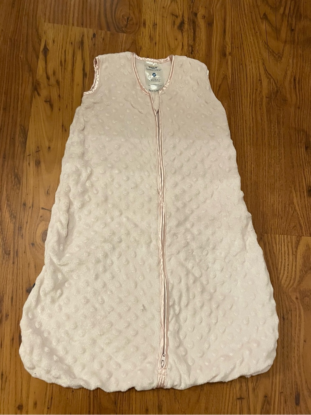 Halo Light Pink Textured Sleeveless Baby Sleep Sack Wearable Blanket